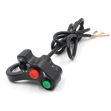 Bocina multifunción para motocicleta todoterreno, interruptor de luz intermitente con botón rojo y verde, accesorios para manillar de Moto de 12V 2024 - compra barato