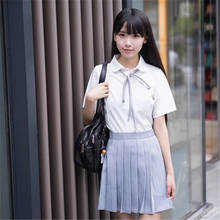 Комплект школьной формы Japanness JK с коротким/длинным рукавом для девушек, осенняя Женская Подростковая плиссированная юбка 2024 - купить недорого