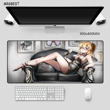 Tapete de rato mrgbest anime tamanho grande boob mousepad sexy menina anime antiderrapante macio natureza borracha com borda bloqueada para o jogador 2024 - compre barato