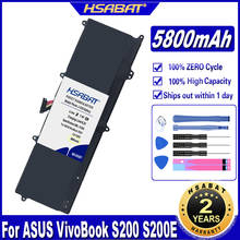 HSABAT-Batería de 5800mAh para ASUS VivoBook S200, S200E, X201, X201E, X202, X202E, C21-X202, S200E-CT209H, S200E-CT182H, S200E-CT1 2024 - compra barato