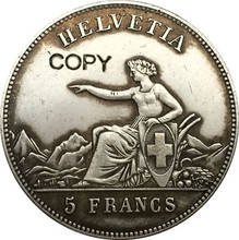 Switzerland  5 Franken Shooting Festival 1863 coins copy 2024 - buy cheap