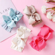 Ribbon Bows Hair Bands For Girls Headwear Solid Colour Head Bands For Baby Girls Big Bowknot Children Gifts Hair Accessories 2024 - buy cheap