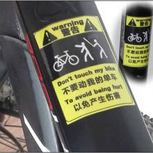 New Don't Touche My Bike Single - vehicle Warnning Sticker Bicycle MTB Frame Sticker Cycling Decorative Reflective Paste#266052 2024 - buy cheap