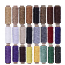 24 Uds 150D Cordón de hilo encerado de cuero para herramienta de artesanía DIY 24 colores hilo para coser a mano 50 metros encerados lisos línea de costura 2024 - compra barato