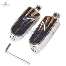 Universal 10mm chrome motocicleta pé pegs moto pé resto caso para harley street road glide rei dyna 2024 - compre barato