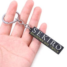 Game Sekiro Shadows Die Twice Keychain Rectangle Letter Logo Metal Keyring Pendant Men Car Women Bag Accessories 2024 - buy cheap