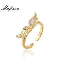 Mafisar Flying Angel Wing Shape Ring For Women Girl Gold Color Fashion Cubic Zircon Party Jewelry Female Best Birthday Gift 2024 - buy cheap