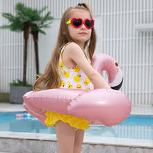 Boia de natação para bebês, anel inflável de flamingo para piscina, unicórnio, brinquedo aquático para bebês de 2 a 8 anos 2024 - compre barato