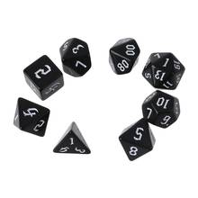 2022 New 7 Pcs Resin Polyhedral Dices Numbers for DND RPG MTG Dials Desktop Table Board F92E 2024 - buy cheap