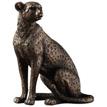 MGT-estatua de resina de leopardo para decoración del hogar, artesanía creativa de estilo europeo, retro, para dinero, oficina, animal 2024 - compra barato