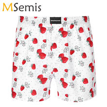 Men's Boxers Shorts Cute Strawberry Printed Casual Sleep Underpants Thin Loose Comfortable Homewear Panties Gay Sexy Underwear 2024 - buy cheap