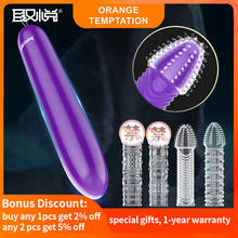4 Style Penis Covers Extender Men's Condoms Crystal Penis Condoms Finger Cock Ring Adult Sex Toy For Sex Male Longer Lasting 2024 - buy cheap