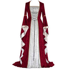 Elegante Bar de ropa para mujer, Vintage, celta, Medieval, longitud hasta el suelo, gótico renacentista, vestido de vendaje de Cosplay, bata de invierno, 2019 2024 - compra barato