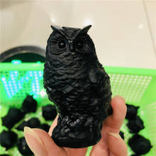 Natural Gemstone owl Figurines black obsidian Mini Animals stone and Healing crystals Craft Carved Statue for Home Decoration 2024 - buy cheap