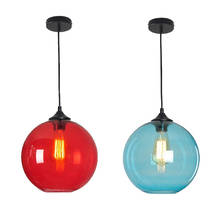 Nordic Modern Loft Glass Pendant Lamp Fixtures E27 E26 LED Hanging Lights For Kitchen Restaurant Bar Living Room Bedroom Cafe 2024 - buy cheap