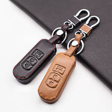 Wear resistant leather car key cover for Mazda 3 Mazda 5 Mazda 6 CX-5 CX-7 CX-9 CX-4 MX5 3 buttons key case 2024 - buy cheap