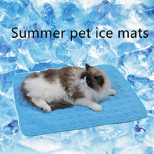 Tapete de verão para gato e cachorro, almofada de gelo azul, fresco, para animais de estimação, serve para todos os animais de estimação, respirável, tamanho p/m/g/gg 2024 - compre barato