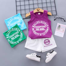 Summer Children Boys Girls Clothing Sets Kids vest T-Shirt Shorts 2Pcs/Sets Toddler Leisure Sport Suits Baby Cotton Tracksuits 2024 - buy cheap