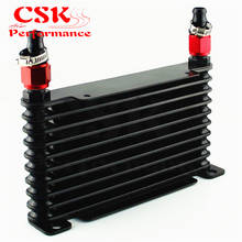 AN10 32mm Aluminum 10 Row Engine/Transmission Racing Oil Cooler+Fittings Black 2024 - buy cheap