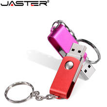 JASTER Rotating Metal Silver USB Flash Drive 8GB 16GB 32GB 64GB Real Capacity Flash Disk 2.0 Custom LOGO Wholesale Gift Keychain 2024 - buy cheap