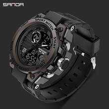 SANDA-reloj Digital de cuarzo para hombre, cronógrafo de pulsera electrónico, resistente al agua, estilo G, militar, deportivo, a la moda 2024 - compra barato