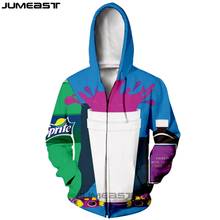 Jumeast-chaqueta deportiva de manga larga con cremallera para hombre y mujer, jersey con estampado 3D de bebida púrpura, Moda de Primavera 2024 - compra barato