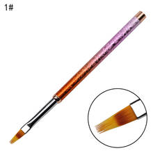 Pincel con mango de Metal para manicura, pincel de pintura con gradiente, pluma de Gel UV, herramienta para manicura artística 2024 - compra barato