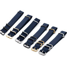 2PCS Watch Accessories Watchband For NATO Style Army Navy Blue Nylon Strap Fabric Replacement Band 18mm 20mm 22mm 24mm 2024 - buy cheap