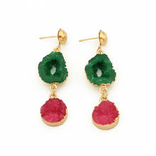 Boho Irregular Resin Stone Bohemian Jewellery Dangle Long Drop Earrings For Women Jewelry Gift Handmade Earings Female 2024 - buy cheap