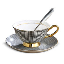 British Style Flower Bone China Coffee Cup and Saucer Set High-end Afternoon Tea Pastoral Style Flower Tea Cup 2024 - buy cheap