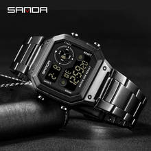SANDA Fashion Business Men Watches Waterproof G style Sport Watch Stainless Steel Digital Wristwatches Clock Relogio Masculino 2024 - buy cheap