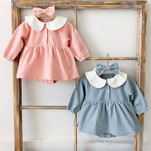 Newborn Infant Baby Girls Pure Color Rompers Clothing New Spring Kids Girl Long Sleeve Rompers Clothes 2024 - buy cheap