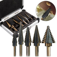 JUSTINLAU HSS 5pcs/set 50 Sizes Step Drill Bit Set Cobalt Multiple Hole Bits For Metal Wood Hole Drilling Tool Cutter Cone 2024 - buy cheap