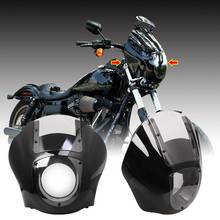 Motorcycle Clear Quarter Front Headlight Fairing Windscreen For Harley Sportster XL 883 1200 1988-Up Dyna 2024 - buy cheap