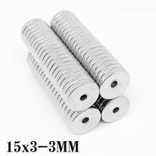 5/10/20/30/50/100PCS 15X3-4 mm Small Round Search Magnet 15X3 With Hole 15x3-5mm Countersunk Neodymium Magnet Disc 15*3-3 N35 2024 - buy cheap