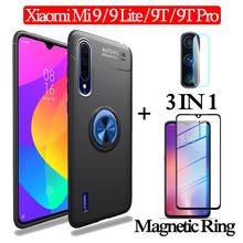 3-in-1 Glass + Magnetic Silicone Case For Xiaomi Mi 9 Lite phone Case Mi-9-Lite Pro 9T Full Cover Mi9 Lite magnetic ring Case 2024 - buy cheap