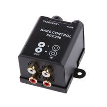 Amplificador de áudio automotivo, subwoofer, nível rca, controle remoto de volume, botão principal 2024 - compre barato