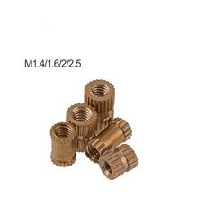 Injection molding machine nut brass copper insert M1.4 M1.6 M2 M2.5 M3 mut embedded copper knurled nut Embedded parts 2024 - buy cheap