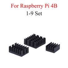 1 - 9 Set Aluminum Heat Sink Cooling Sink Cooler HeatSink 3Pcs Kit Radiator For Raspberry Pi 4B Black 2024 - buy cheap