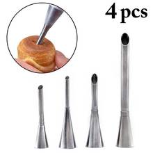 4Pcs/Set Decorating Tip Stainless Steel Icing Nozzle Pastry Tip Piping Tip For Puff DIY Cake Decor Tools Accessories 2024 - buy cheap