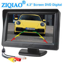 ZIQIAO автомобильный монитор 4,3 "DVD цифровой 2 способ видео Вход для заднего вида Камера на тонкопленочных транзисторах на тонкоплёночных транзисторах ЖК-дисплей Дисплей система цветного телевидения PAL / NTSC 2024 - купить недорого
