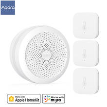 Aqara-sensor de temperatura, dispositivo que funciona com apple homekit, gateway samrt, zigbee, wi-fi, conexão wifi 2024 - compre barato