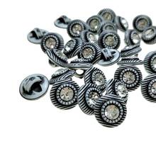 Hl 50/150 pçs 12mm novos botões de resina haste com strass diy acessórios costura camisa botões 2024 - compre barato