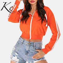 KE New 2020 hoodie autumn and winter new solid color hooded long-sleeved casual sweater women orange yellow green red black top 2024 - buy cheap