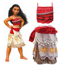 2020 Princess Moana Cosplay Costume for Children Vaiana dress Costume with Necklace for Halloween Costumes for Kids Girls Gifts 2024 - buy cheap