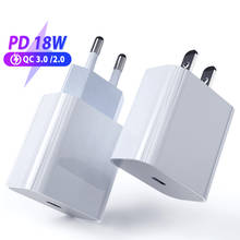 iLEPO 18W PD USB Type C Quick Charger Adapter For iPhone 11 Pro XR X Xs Max 8 Fast Charging EU US Plug Travel PD Charger Port 2024 - buy cheap