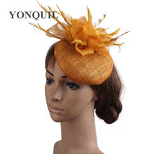 Grampos de cabelo fascinator preto feminino, acessório de cabelo para casamentos festa chá igreja chapéus casamento 2024 - compre barato