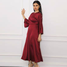Kaftan Dubai Abaya Turkey Femme Arabic Hijab Muslim Fashion Robe Satin Dress African Dresses Abayas For Women Islamic Clothing 2024 - buy cheap