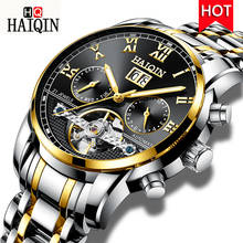 HAIQIN Automatic Mechanical Mens watches Top Brand luxury Men Watch Business Tourbillon Men Wrist watch Clock Reloj hombres 2019 2024 - buy cheap