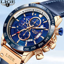 LIGE Waterproof Mens Watch Top Brand Fashion Chronograph Wristwatch Male Sport Quartz Date Watches For Men Relogio Masculino+Box 2024 - buy cheap